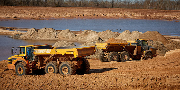 frac sand dump trucks